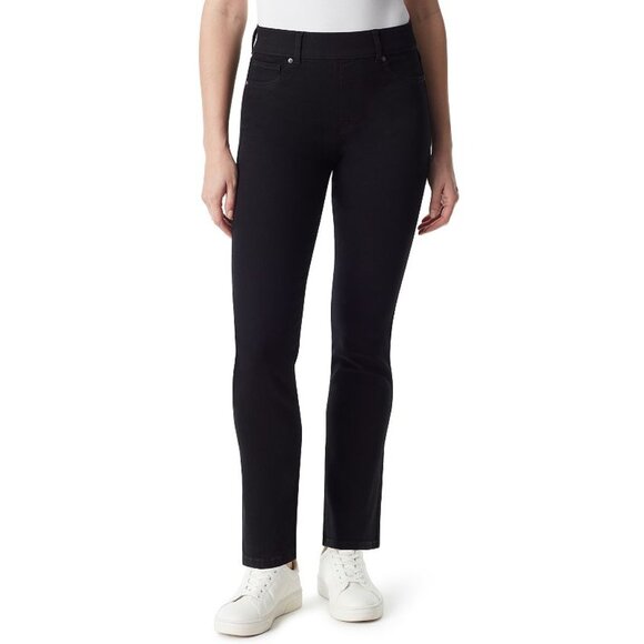 Gloria Vanderbilt Petite Shape Effect Tummy-Control Jeans, Size 10P, Black Rinse - Picture 1 of 3